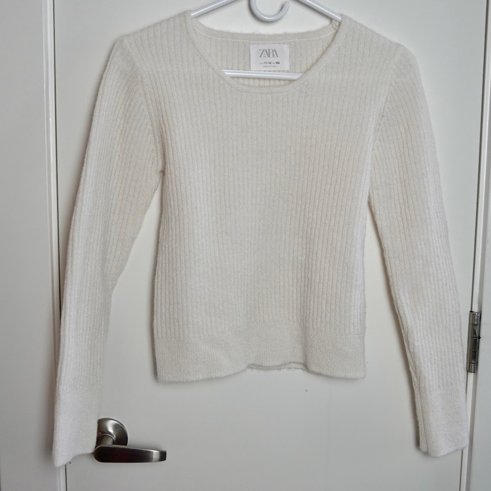 Zara Kids Ivory Pullover Sweater